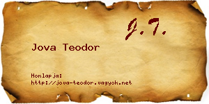Jova Teodor névjegykártya